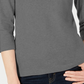 Karen Scott Top Henley de Algodão Feminino Cinza Escuro Tamanho XX-Grande