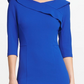 Vestido tubinho com babados e decote em V DKNY feminino, azul, tamanho 8