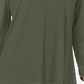 Top feminino estilo &amp; co de chiffon com bainha pequena, verde médio, tamanho P