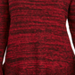 Suéter túnica feminino estilo &amp; co, pequeno, com babados, vermelho, tamanho PS