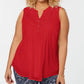 Top plissado feminino plus size Charter Club, vermelho, tamanho 1X