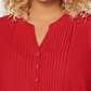 Top plissado feminino plus size Charter Club, vermelho, tamanho 1X
