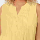 Charter Club Top plissado feminino amarelo tamanho 1X
