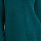 Suéter feminino pequeno com gola alta e bainha ventilada, estilo &amp; co, verde PM