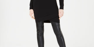 Blusa túnica com capuz feminina Bar III, preta, tamanho médio