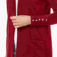 Cardigan feminino JM Collection com frente aberta, tamanho pequeno, vermelho, extragrande