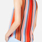 Blusa listrada com pregas invertidas Bar III feminina, preta/branca, tamanho XS