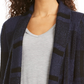 Cardigan feminino xadrez estilo &amp; co, azul, tamanho p