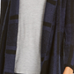 Cardigan feminino xadrez estilo &amp; co, azul, tamanho p