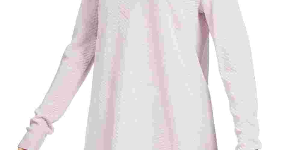 Túnica feminina de lã com decote em V Eileen Fisher, rosa, tamanho médio