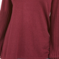 Suéter túnica feminino estilo &amp; co com manga bispo, vermelho, tamanho pequeno, extragrande