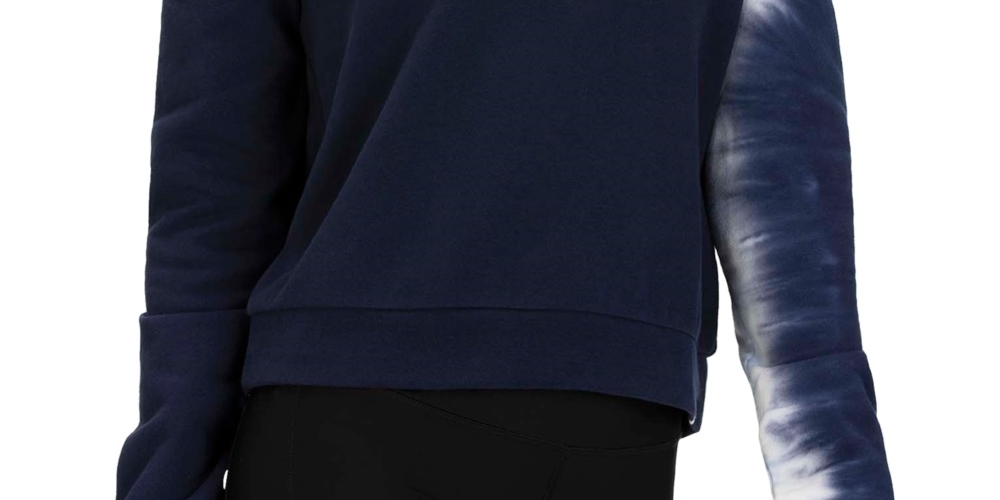 Moletom com capuz Hurley Junior Dip Dyed Cropped Azul Tamanho X-G