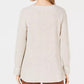 Suéter feminino de malha mesclada Petite Style &amp; Co, bege, PM