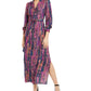 Vestido longo envolvente com estampa de cobra Bar III feminino, rosa, tamanho médio
