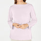 Karen Scott Suéter Feminino Gola Bateau Manga Longa Rosa Tamanho XXG