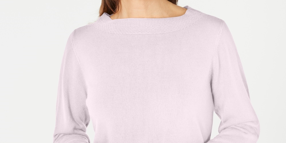 Karen Scott Suéter Feminino Gola Bateau Manga Longa Rosa Tamanho XXG