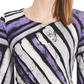 Blusa feminina Alfani com estampa e bainha pontuda, roxa, tamanho pequeno