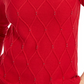 Karen Scott Suéter Feminino com Gola Careca e Cordão com Contas Vermelho Tamanho P