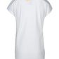 Camiseta Nike Little Girl's Show Up &amp; Show Off com o logotipo, branca, tamanho 5