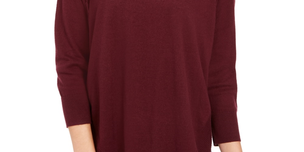 Suéter feminino pequeno com cadarço e acabamento em chevron, tamanho pequeno, roxo, extragrande