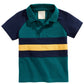Primeiras Impressões Bebê Meninos Algodão Colorblocked Polo Camisa Verde Escuro Tamanho 18MOS