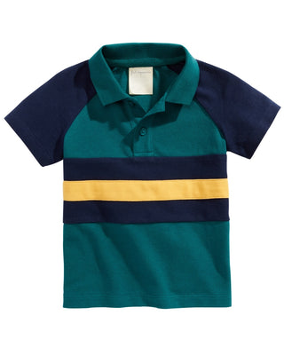 Primeiras Impressões Bebê Meninos Algodão Colorblocked Polo Camisa Verde Escuro Tamanho 18MOS