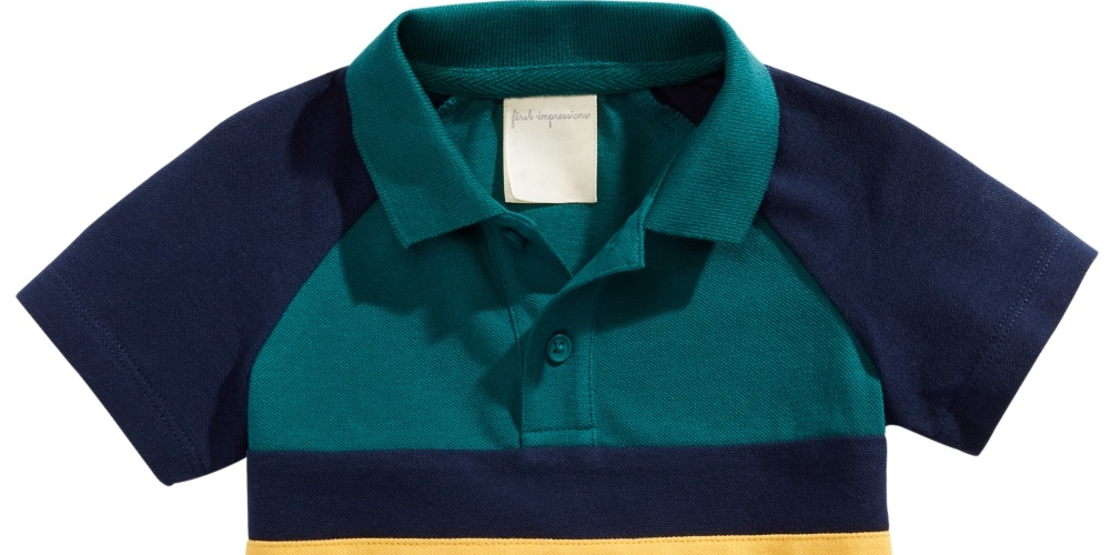 Primeiras Impressões Bebê Meninos Algodão Colorblocked Polo Camisa Verde Escuro Tamanho 18MOS