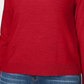 Karen Scott Suéter Feminino Petite Gola Mock Médio Vermelho Tamanho PL