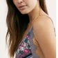 Vestido longo feminino com estampa Stevie da Free People, tamanho preto, tamanho X-S