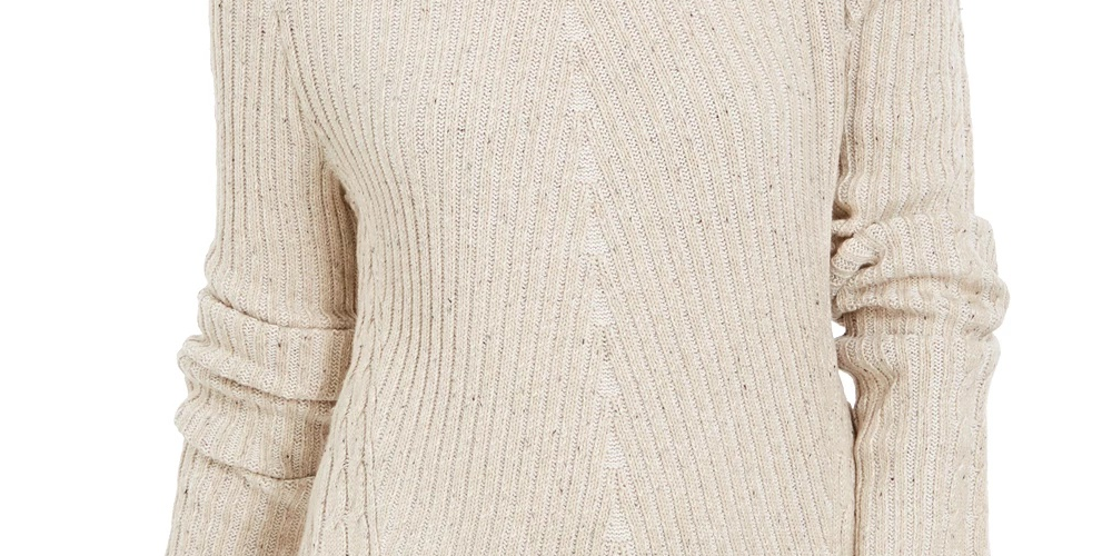 Camiseta feminina texturizada com manchas e gola redonda, bege, tamanho P