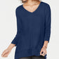Top de chiffon feminino Style &amp; Co, azul, tamanho PS