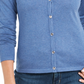 Karen Scott Cardigan Feminino Pequeno Bordado Floral Azul PS