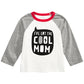 Camiseta de algodão estampada para meninos First Impressions Cool Mom, tamanho 4T, branca