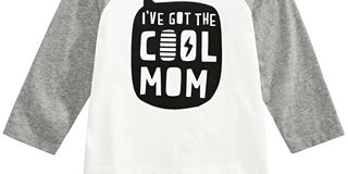 Camiseta de algodão estampada para meninos First Impressions Cool Mom, tamanho 4T, branca