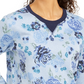 Moletom feminino Karen Scott Sport Key Garden Fleece Azul Tamanho XS