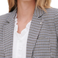 Tommy Hilfiger Blazer Pied-de-poule Feminino com Dois Botões Cinza Tamanho 0