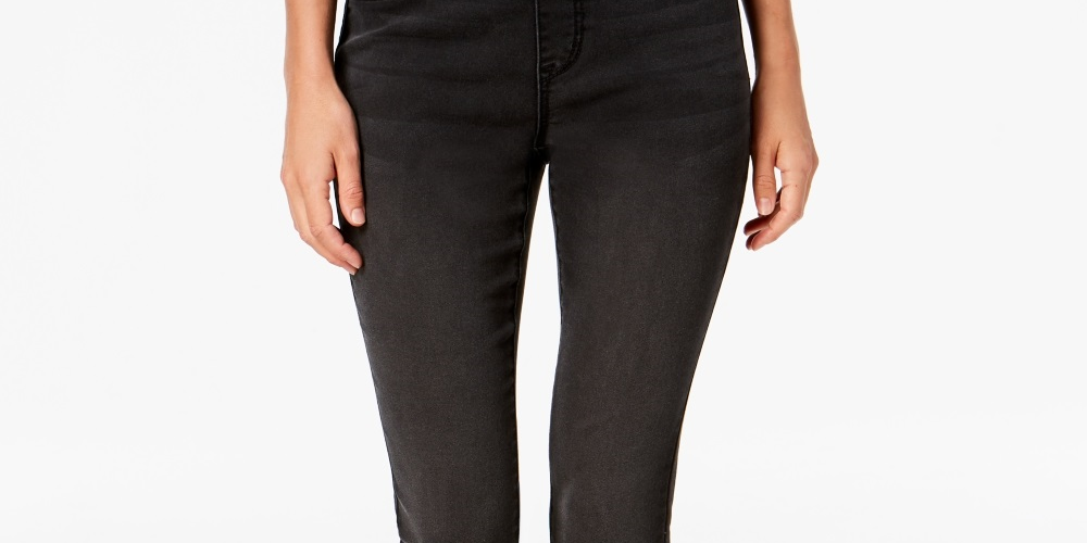 Calças jegging femininas Petite Pull On da Style &amp; Co, pretas, tamanho Petit Small