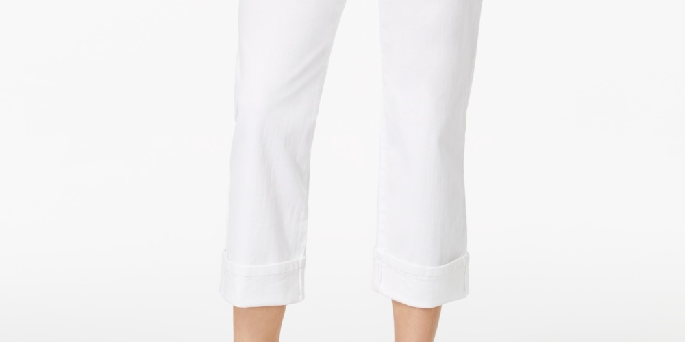 Jeans Capri Curvy-Fit Feminino Estilo &amp; Co Tamanho Natural 10 P