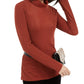 Suéter feminino de gola alta em malha metálica INC International Concepts, vermelho, tamanho PL