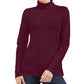 Karen Scott Blusa de gola alta feminina de algodão, vermelha, tamanho pequeno, extragrande