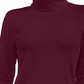 Karen Scott Blusa de gola alta feminina de algodão, vermelha, tamanho pequeno, extragrande