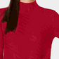 Suéter feminino Charter Club com gola alta e costura mista, tamanho médio, vermelho, grande