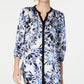 Blusa feminina estampada e lisa JM Collection, azul, tamanho pequeno e pequeno