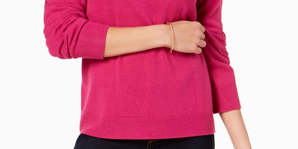 Karen Scott Suéter Feminino Luxsoft Gola Alta Roxo Tamanho Pequeno X-Grande