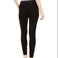 Leggings caneladas femininas Eileen Fisher, pretas, tamanho X-S