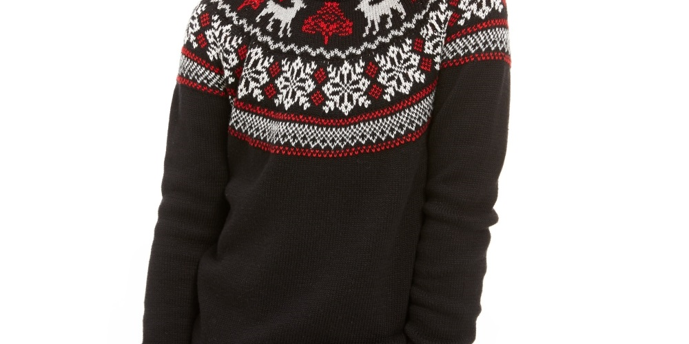 Suéter Charter Club Little Boy's Fair Isle Family Preto Tamanho 4T