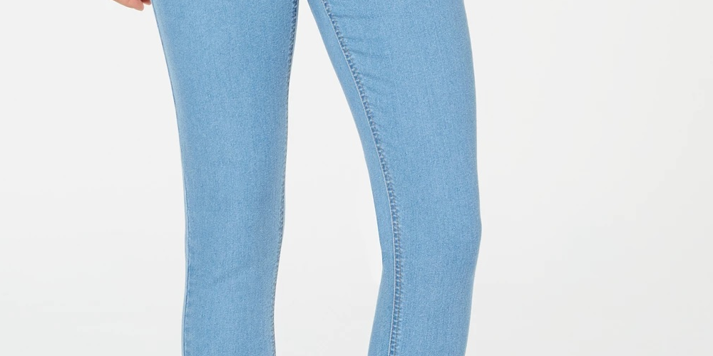 Calça jeans skinny de cintura alta Tinseltown Junior's Raw Hem, azul, tamanho 15