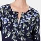 Karen Scott Cardigan feminino com estampa floral, azul-marinho, tamanho extrapequeno