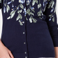 Karen Scott Cardigan feminino com estampa floral, azul-marinho, tamanho extrapequeno