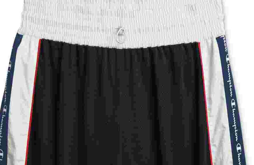 Shorts esportivos Champion Life Mesh feminino, preto, tamanho pequeno